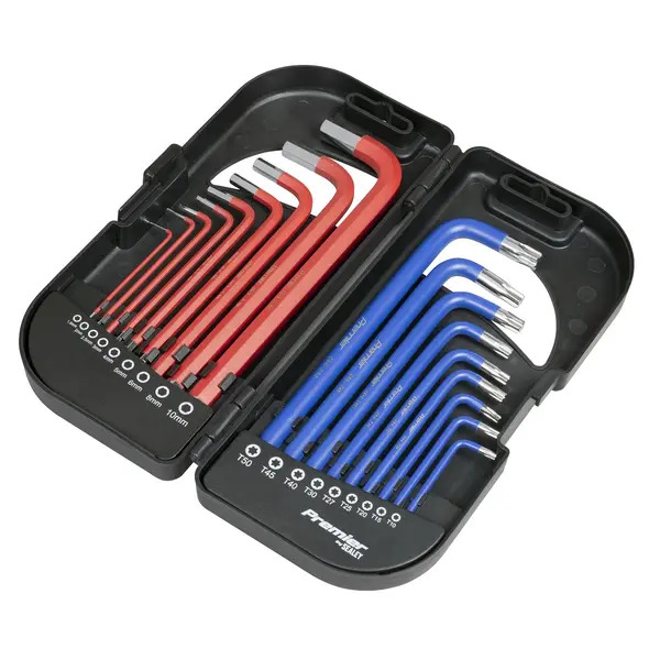 Sealey AK7176 Long Anti-Slip TRX-Star* & Ball-End Hex Key Set 18pc