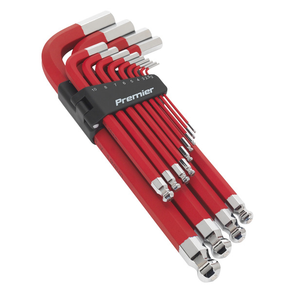 Sealey AK7187 Premier Jumbo Anti-Slip Ball-End Hex Key Set 13pc