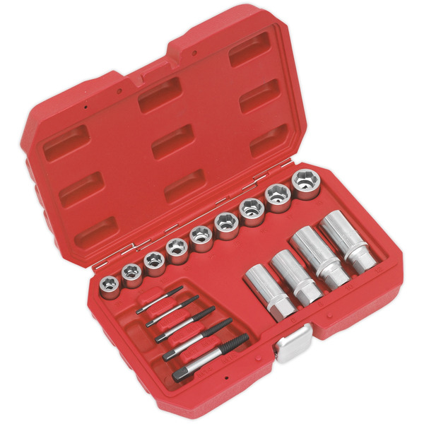 Sealey AK751 Premier Bolt, Stud & Screw Extractor Set 18pc