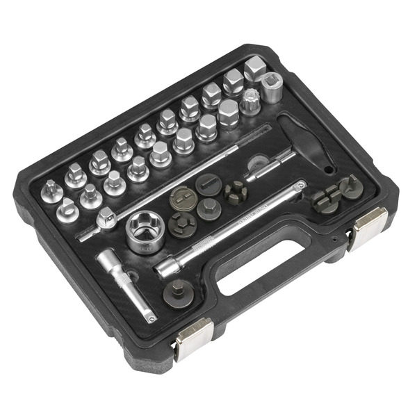 Sealey AK758 Master Oil Drain Plug Removal Kit 33pc