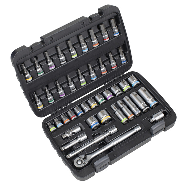 Sealey AK7915 Socket & Socket Bit Set 3/8
