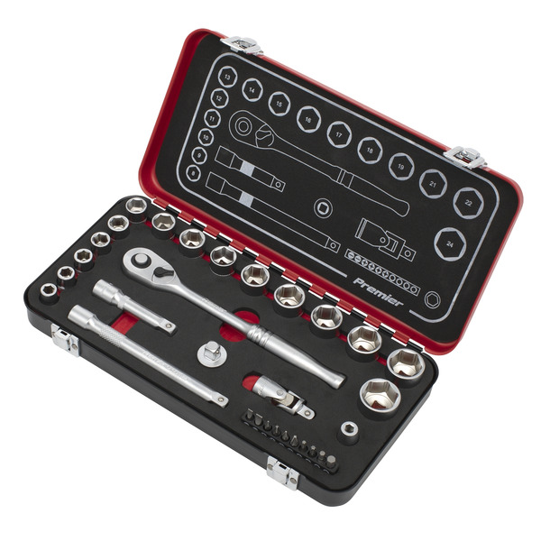 Sealey AK7921 Premier Platinum Socket Set 3/8