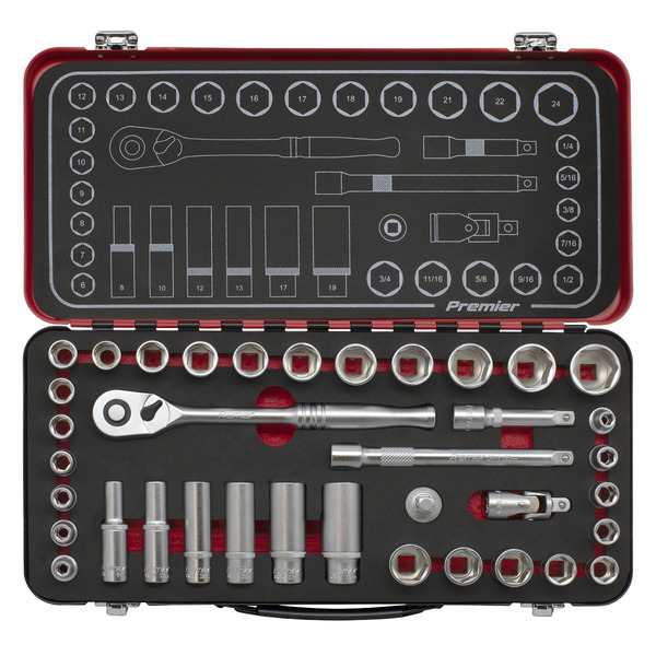 Sealey AK7923 Premier Platinum Metric/Imperial Socket Set 3/8