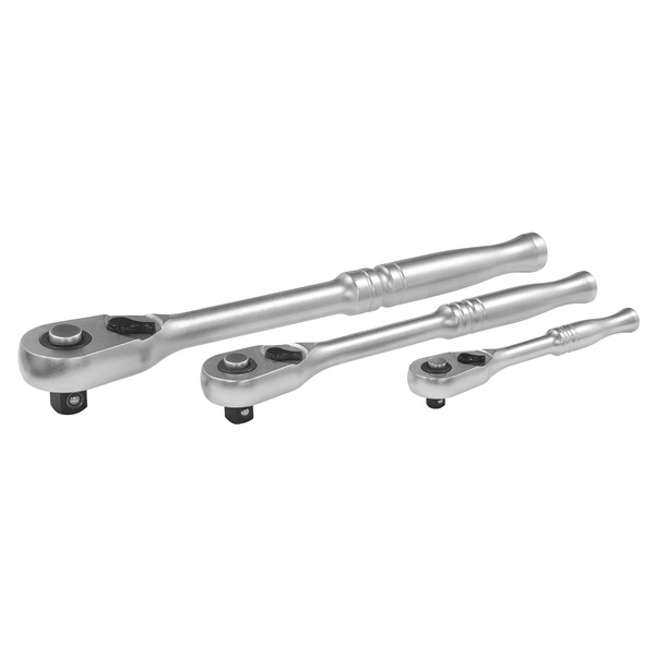 Sealey AK7933 Premier Platinum Pear-Head Ratchet Wrench Set with Flip Reverse 3pc