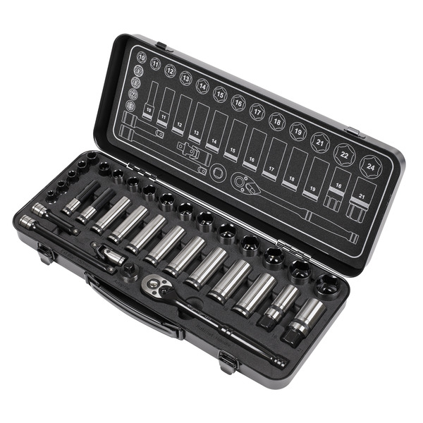 Sealey AK7971 Premier Black Socket Set 3/8