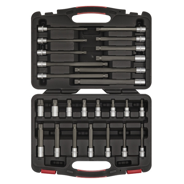 Sealey AK89002 Premier Platinum Spline Socket Bit Set 3/8