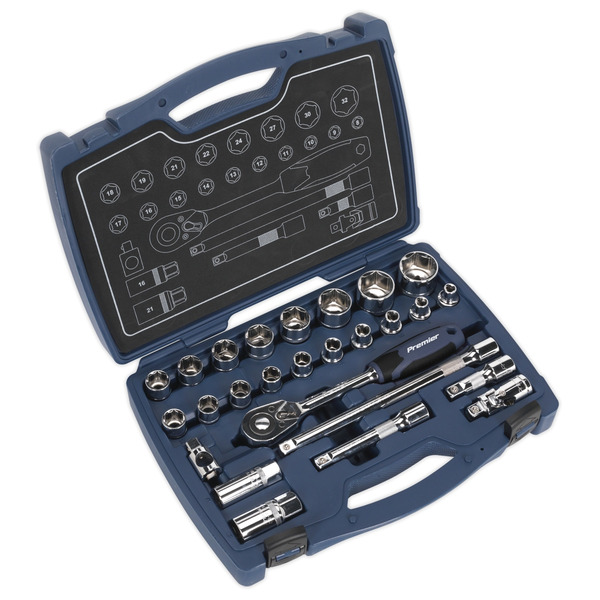 Sealey AK8992 Premier Socket Set 1/2