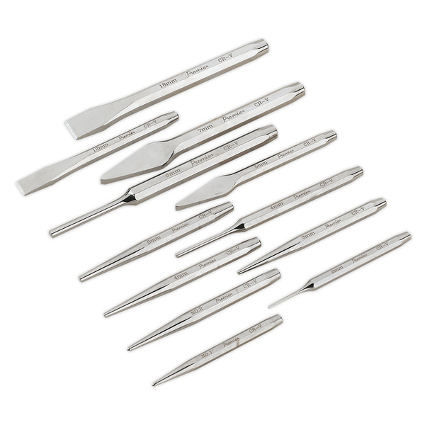 Sealey AK9129 Premier Punch & Chisel Set 12pc