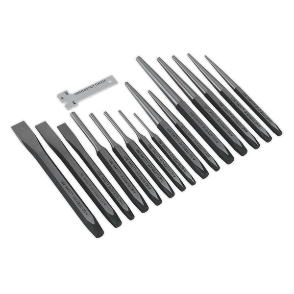 Sealey AK9216 Premier Punch & Chisel Set 16pc