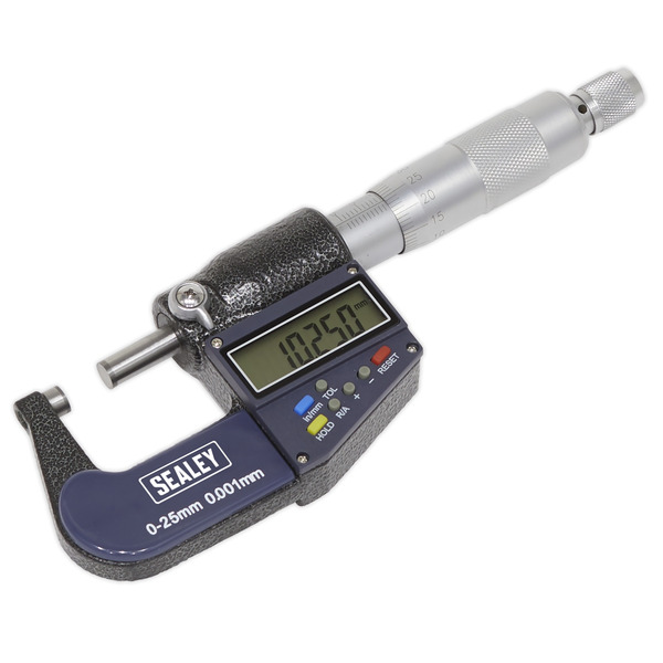 Sealey AK9635D Digital External Micrometer 0-25mm(0-1