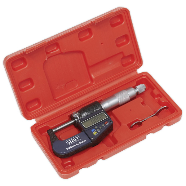 Sealey AK9635D Digital External Micrometer 0-25mm(0-1