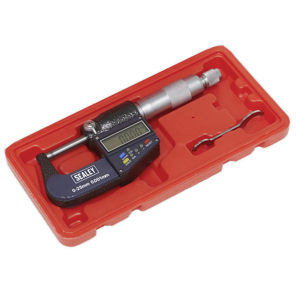 Sealey AK9635D Digital External Micrometer 0-25mm(0-1