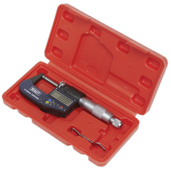 Sealey AK9635D Digital External Micrometer 0-25mm(0-1