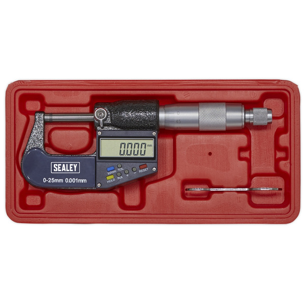 Sealey AK9635D Digital External Micrometer 0-25mm(0-1