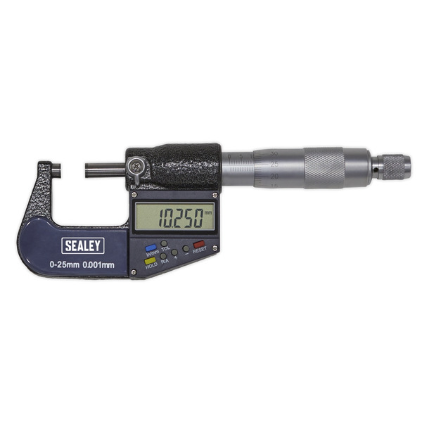 Sealey AK9635D Digital External Micrometer 0-25mm(0-1