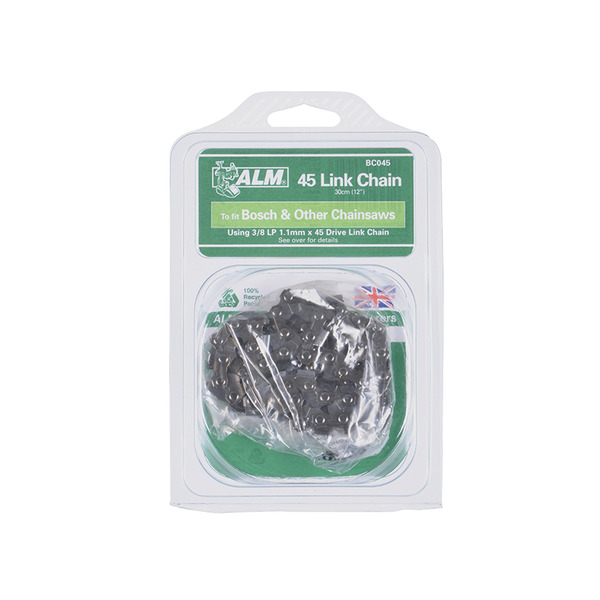 ALMBC045 ALM Manufacturing BC045 Chainsaw Chain 3/8in x 45 Links 1.1mm Bosch 30cm Bars