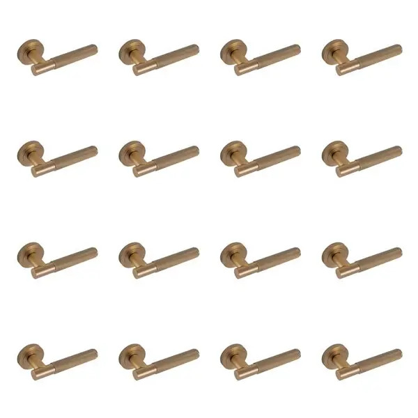 Eclipse 62237x16 Knurled Lever on Rose - Matt Antique Brass 16pk