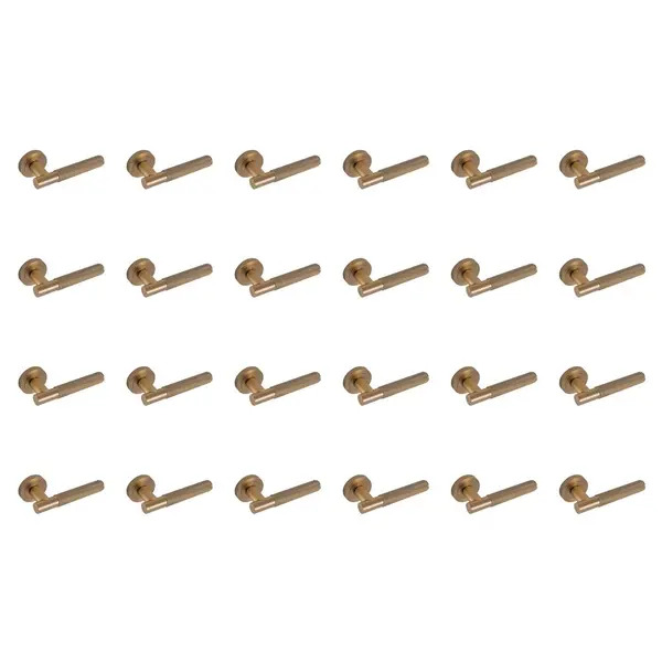 Eclipse 62237x24 Knurled Lever on Rose - Matt Antique Brass - 12 Pairs