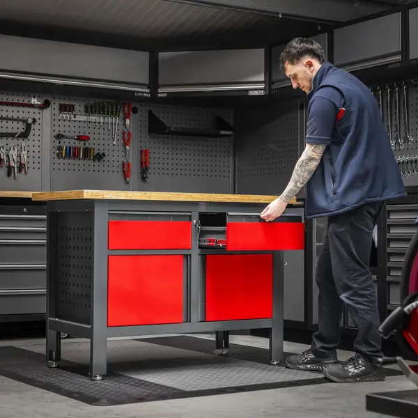 Sealey AP1372A Workbench with 2 Drawers & 2 Cupboards