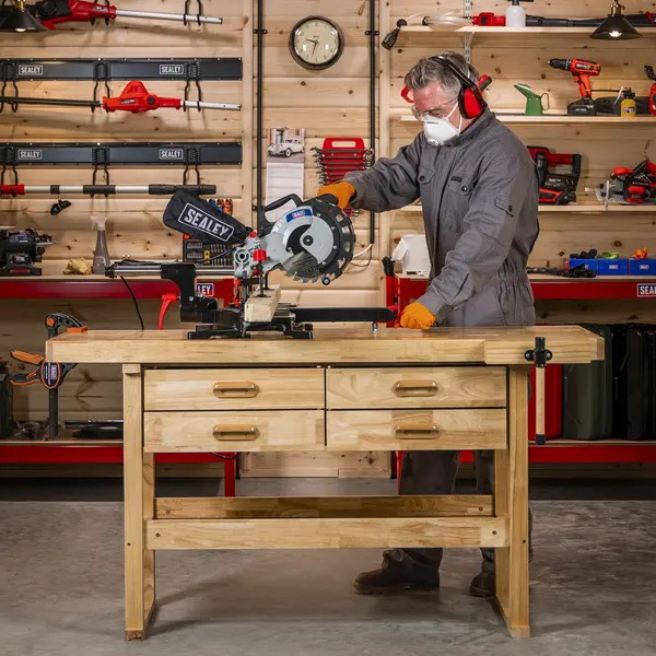 Sealey AP1640 Woodworking Bench with 4 Drawers