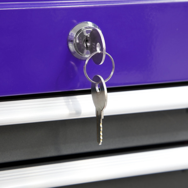 American PRO® Topchest, Mid-Box Tool Chest & Rollcab Stack 9 Drawer - Purple