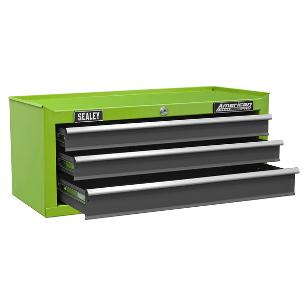 Sealey AP22309BBHV American PRO® Mid-Box Tool Chest 3 Drawer - Green/Grey