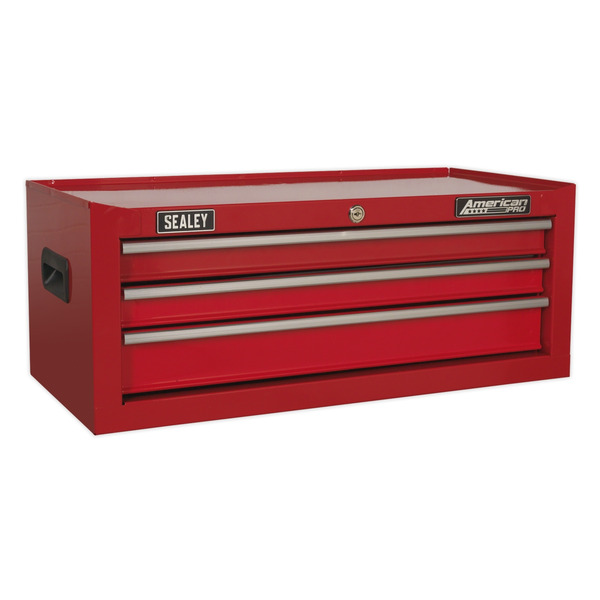 Sealey AP223 American PRO&reg; Mid-Box Tool Chest 3 Drawer - Red