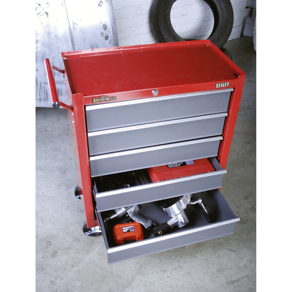 Sealey American PRO® Rollcab 5 Drawer - Red/Grey