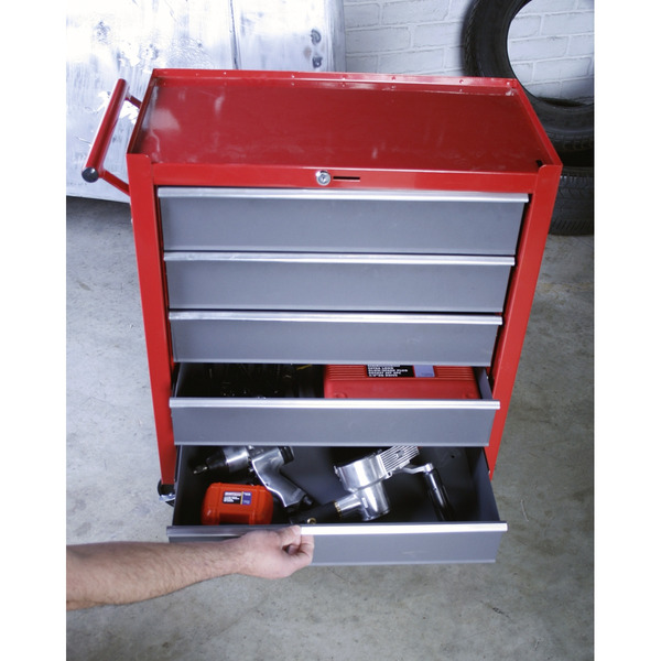 Sealey American PRO® Rollcab 5 Drawer - Red/Grey