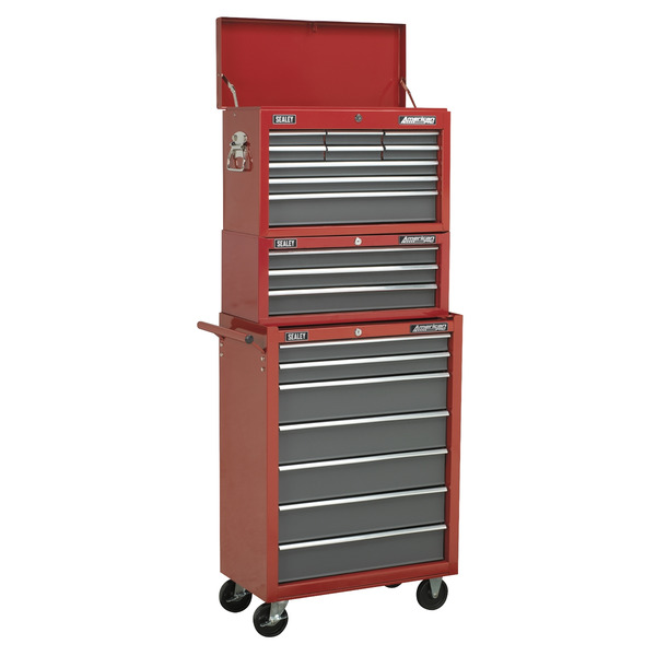 Sealey AP22509BB American PRO&reg; Topchest 9 Drawer - Red/Grey
