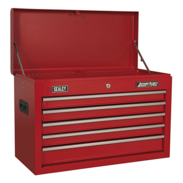 American PRO® Topchest 5 Drawer with 272pc Tool Kit - Red