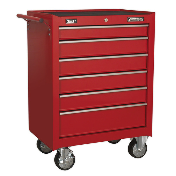 American PRO® Rollcab 6 Drawer - Red