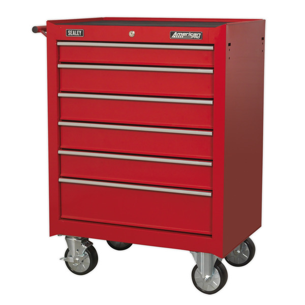 American PRO® Rollcab 6 Drawer - Red