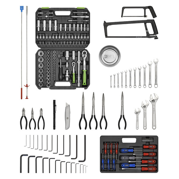 American PRO® Topchest & Rollcab Combination 6 Drawer with 170pc Tool Kit - Black