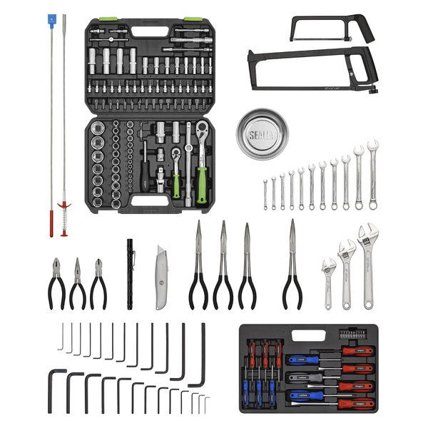 American PRO® Topchest & Rollcab Combination 6 Drawer with 170pc Tool Kit - Green/Black