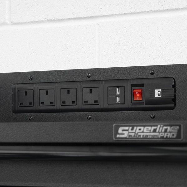 Sealey AP22SRBE Superline PRO® Power Tool Storage Rack with Drawer & Power Bar