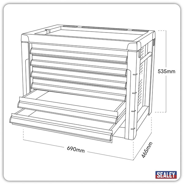 Sealey Premier™ Topchest 6 Drawer
