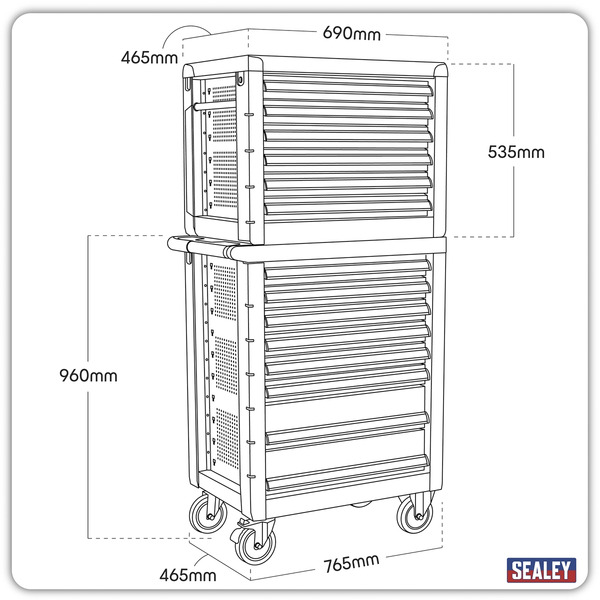 Sealey Premier™ Rollcab 8 Drawer