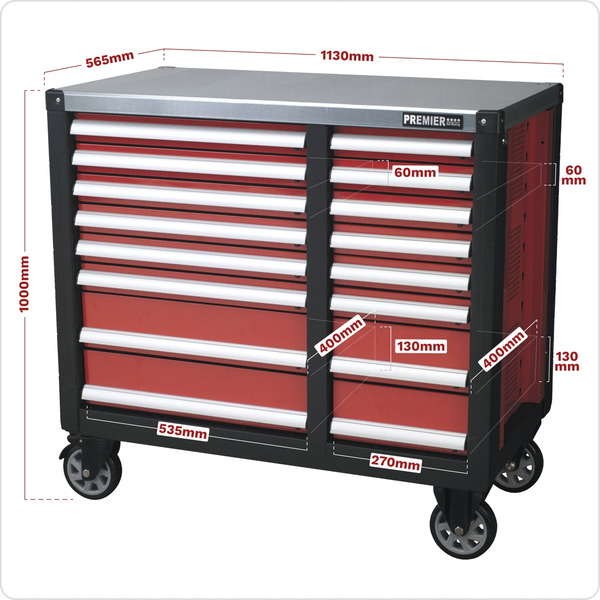 Sealey AP24216 Premier™ Mobile Workstation 16 Drawer