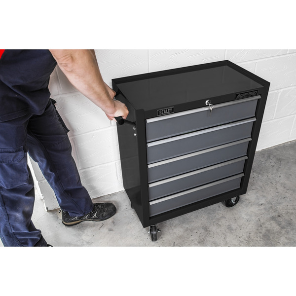 Sealey American PRO® Rollcab 5 Drawer - Black/Grey
