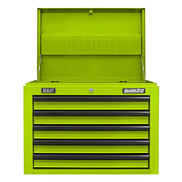 Sealey Superline PRO® Topchest 5 Drawer - Green/Black