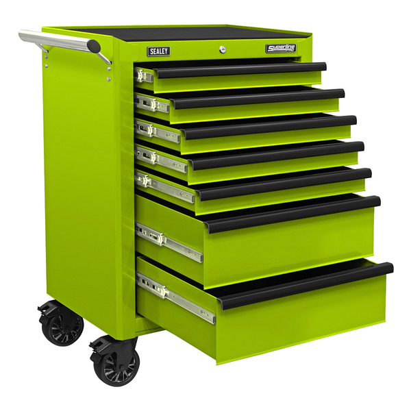 Sealey Superline PRO® Rollcab 7 Drawer - Green/Black