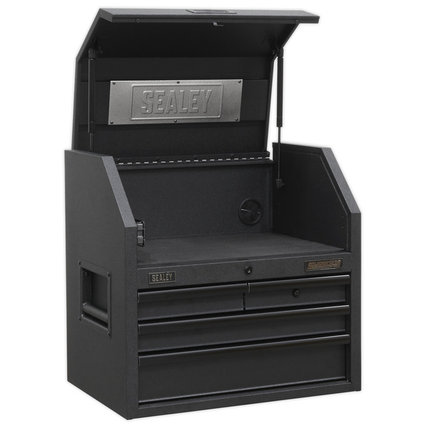 Sealey Superline PRO® Black Edition Topchest with 4 Soft Close Drawers & Power Bar 660mm