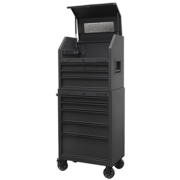 Sealey Superline PRO® Black Edition Tool Chest Combination with 9 Soft Close Drawers & Power Bar