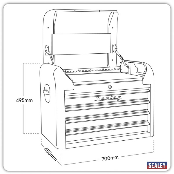 Sealey Premier™ Retro Style Topchest 4 Drawer