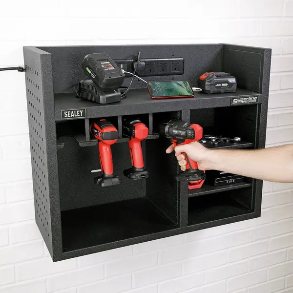 Sealey AP30SRBE Superline PRO® Power Tool Storage Rack with Power Bar