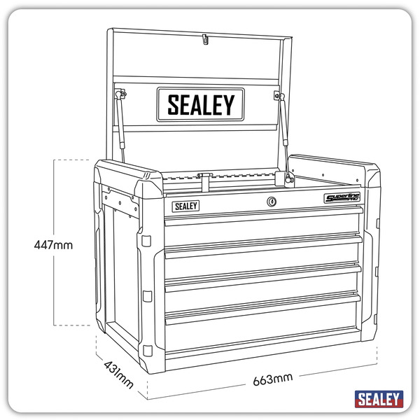 Sealey Superline PRO® Topchest 4 Drawer