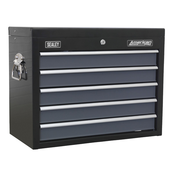 Sealey American PRO® Topchest 5 Drawer - Black/Grey