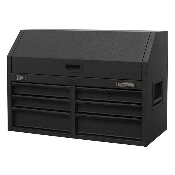 Superline PRO® Black Edition Topchest with 6 Soft Close Drawers & Power Strip 910mm