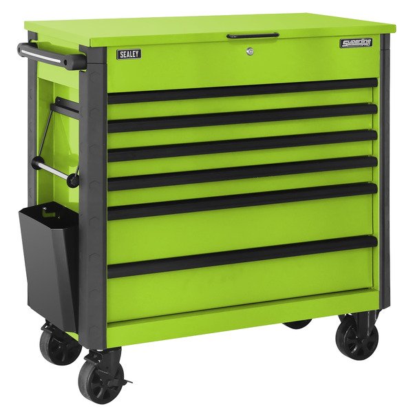 Tool Trolley 6 Drawer - Green